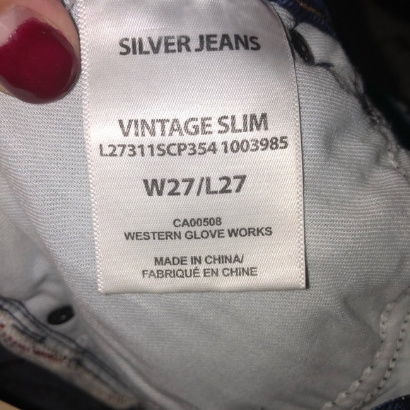 Silver Jeans sz 27x27 NWT - Picture 7 of 9
